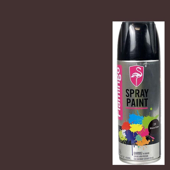 FLAMINGO SPRAY PAINT AERO BROWN Spray Paint Can 450ML Wattyl