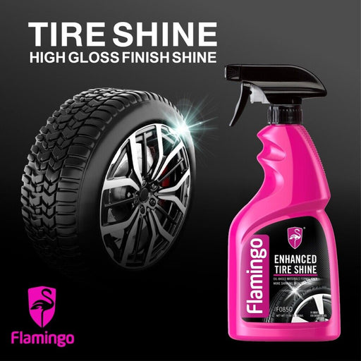 FLAMINGO  Shine Tyre King Elite Gloss Spray Silicone Rich Gloss 500ml x1 - FISHER DISCOUNT