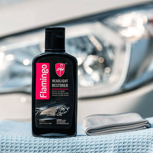 FLAMINGO 300ml Headlight Restorer & Sealant Restores Dull Yellowed Cloudy Lens - FISHER DISCOUNT
