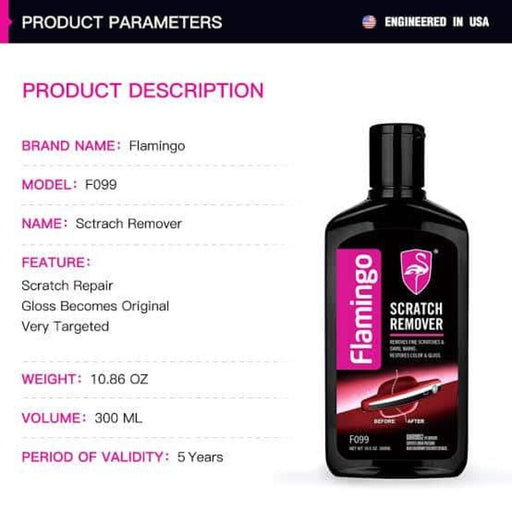 FLAMINGO 300mlMagic Universal Clear Scratch Cover Remover Coat Paint Repair Tool - FISHER DISCOUNT
