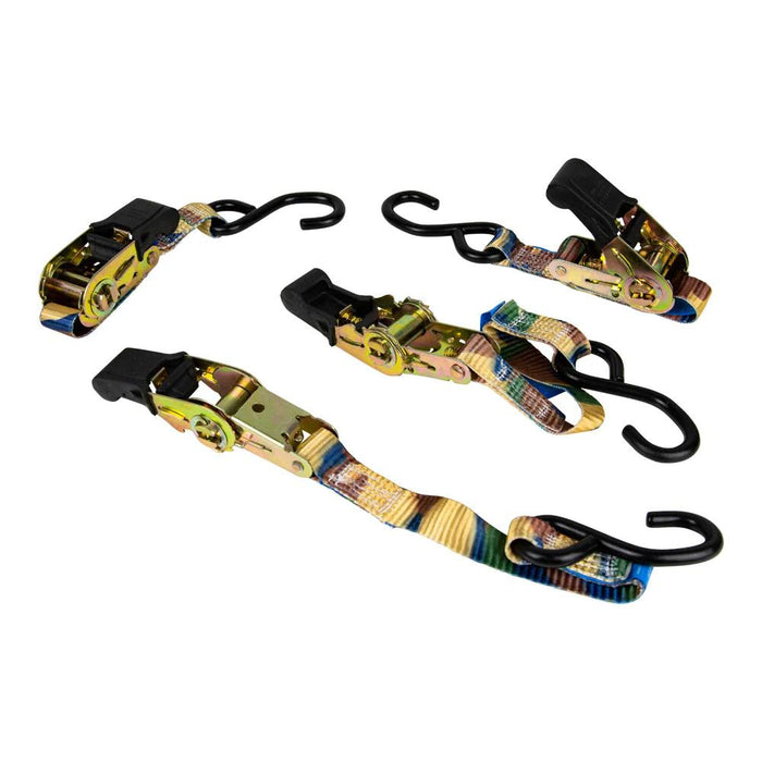 Monkey Grip Camouflage Ratchet Tie Down 450KG Capacity 4M x 25mm - 4 Pack