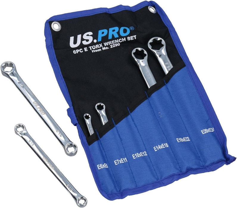 USA PRO Taiwan Female Torx E-Type Double E-Star Spanner Wrench E6x8-E20x24