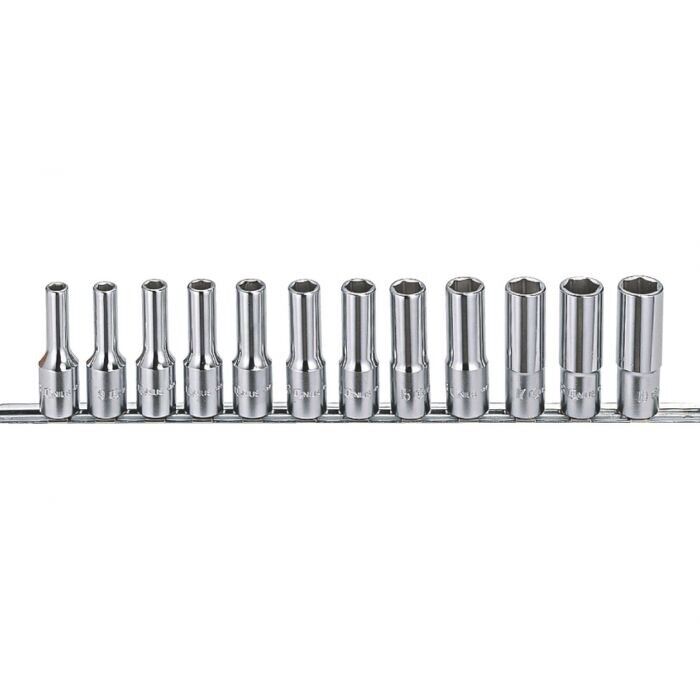 Genius Tools 12 Piece 1/2" Dr. SAE Deep Hand Socket Set Made in Taiwan 5/16-1”