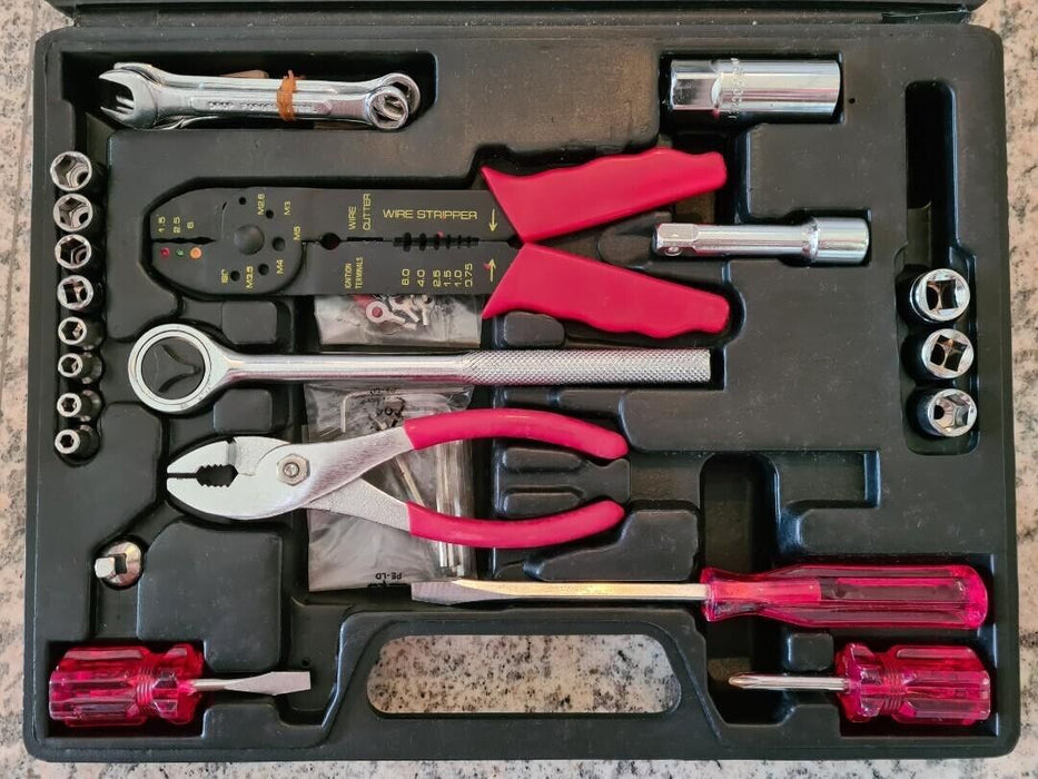 TOOLKING 69PC Hand Tool Kit With Compact Case sockets screwdrivers wrenches