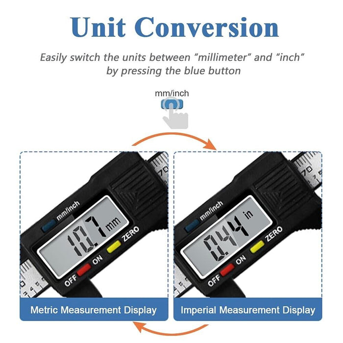PK TOOL Electronic LCD Digital Display Vernier Caliper Gauge Tool Lightweight
