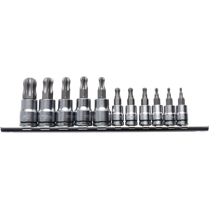 PK TOOLS 11pc 1/4” & 3/8” Dr Ball End Star Bit Socket Set Made in Taiwan T10-T60