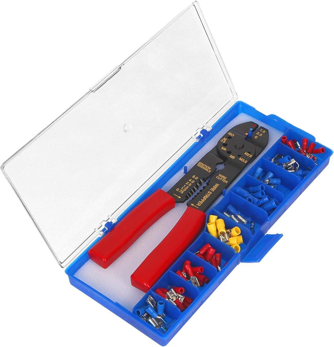 PkTool - 61pc Crimping Tool with 60 Assorted Insulated Terminals Plastic Case