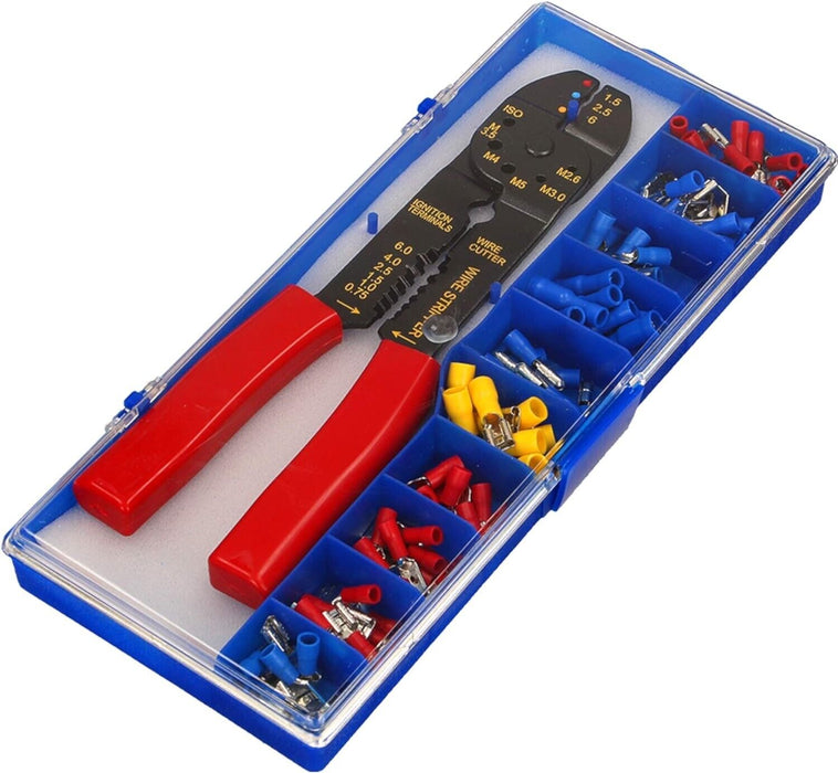 PkTool - 61pc Crimping Tool with 60 Assorted Insulated Terminals Plastic Case