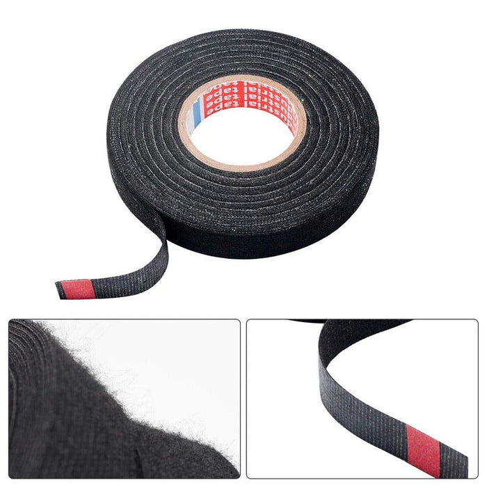 PK TOOLS 10PC Tape Black Wiring Harness High Temp 105°C Cloth Tape Cable Looms