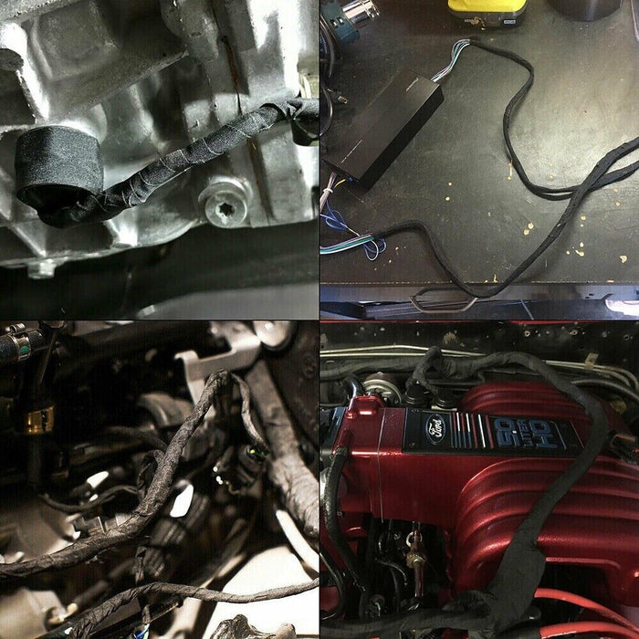 PK TOOLS 10PC Tape Black Wiring Harness High Temp 105°C Cloth Tape Cable Looms