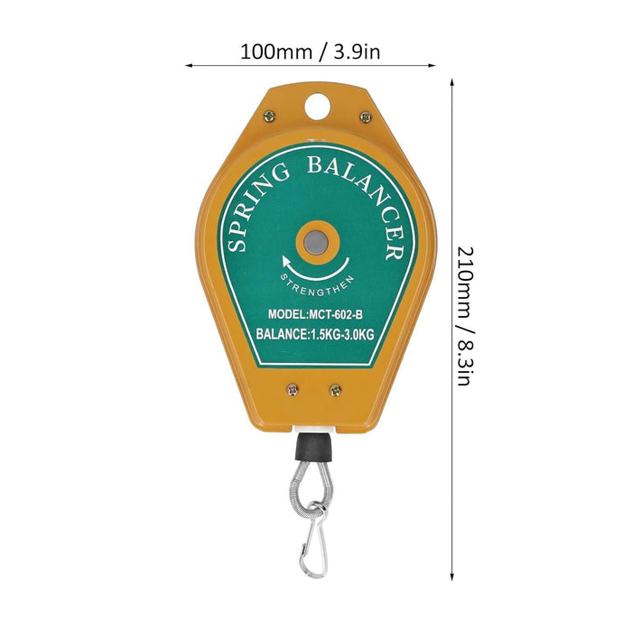 3kg Retractable Spring Balancer Tool Holder Hook Hanging for Assembly-line