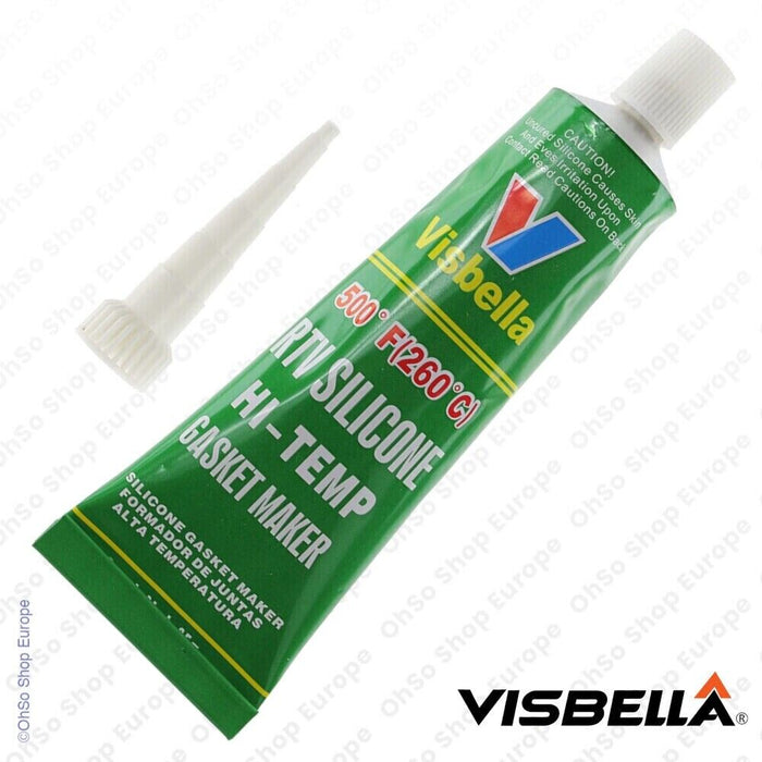 Visbella Hi Temp Clear RTV Silicone Gasket Maker Sealant 315degC 85g Automotive