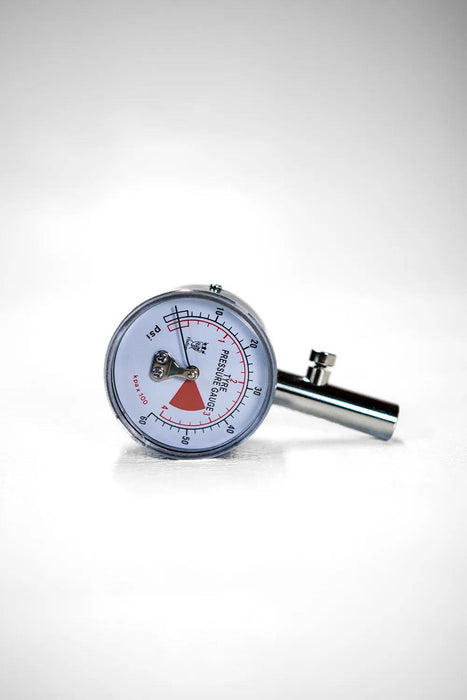 Hard Unit 4WD Tyre Pressure Gauge Kit 2" Dial 0 - 60 PSI Straight Valve + Case