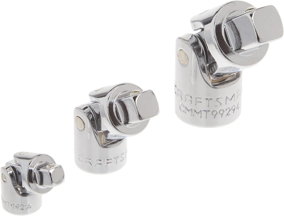 PK TOOLS  Universal Joint UJ’s Wobble Angle Socket Set 3pc 1/4" 3/8"  1/2" Drive