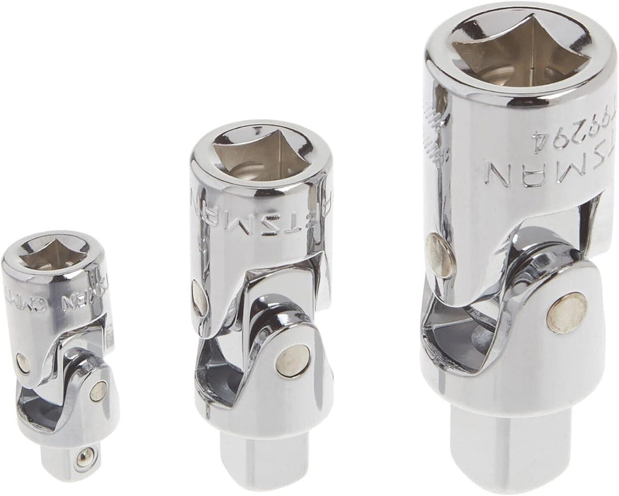 PK TOOLS  Universal Joint UJ’s Wobble Angle Socket Set 3pc 1/4" 3/8"  1/2" Drive