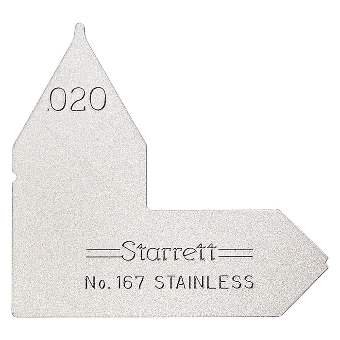 Starrett® 167-015 - 167 Series™ 0.015" SAE Stainless Steel Radius Gauge Made USA