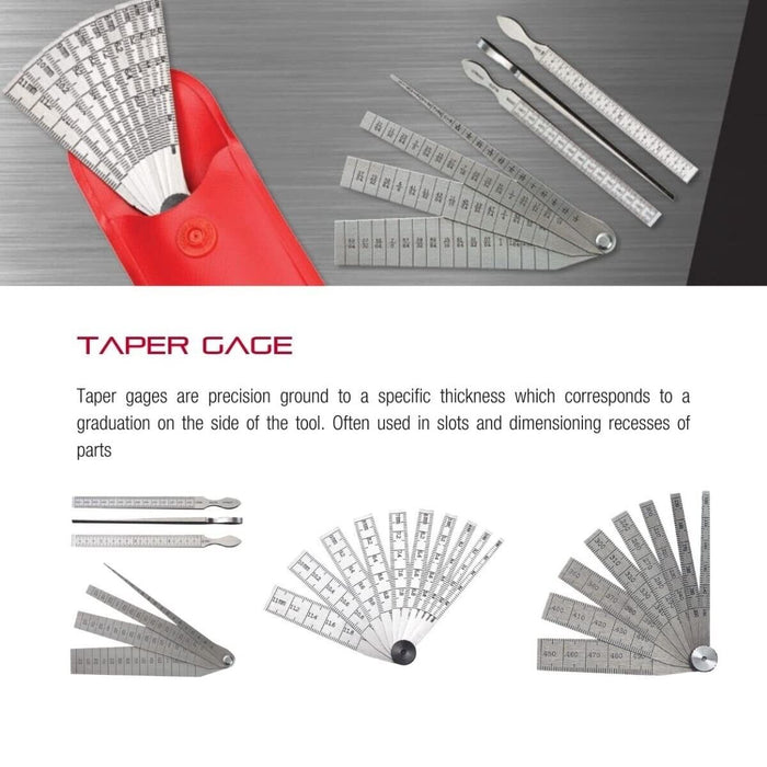 Starrett 269B Tempered Steel Taper Gauge, 0.500-inch - 1-inch Range MADE IN USA