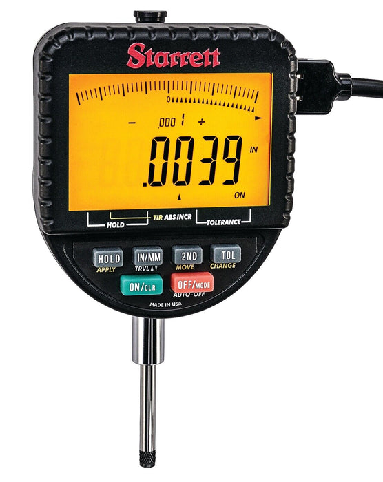 Starrett 2700-800 Backlight Electronic Indicator with 1"/25 mm Range and .0001"/