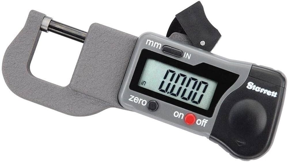 Starrett Electronic Snap Gauge, LCD, Battery Powered, 0-0.5 Inch/0-12.7mm Range