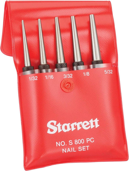 Starrett S800PC Square-Head Sets with Protective Plastic Case, 5-Set Made in USA