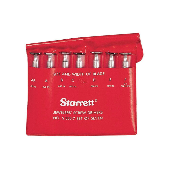 Starret Vintage jewelry screw drivers Starrett No. S 555-6 set Made in USA