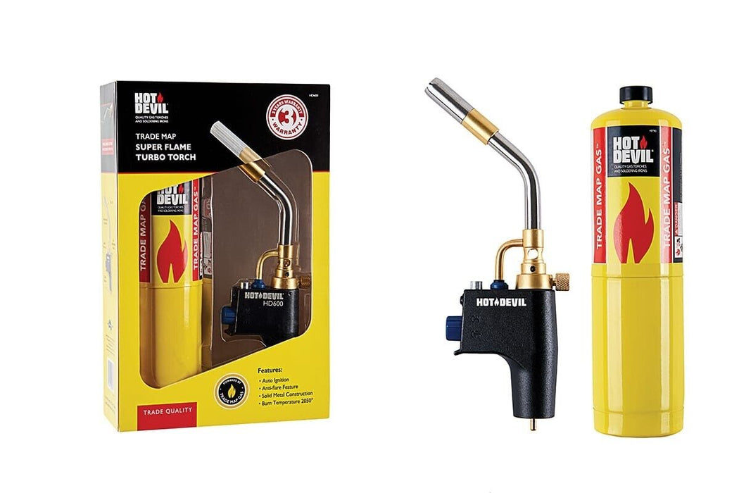 Hot Devil On/Off switch lock HD600 Trade Map Super Flame Torch Kit 2050°C