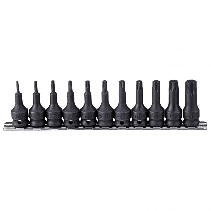 Genius Tools 11 Piece 3/8” Drive Torx Star head Impact Bit Socket Set TX-311