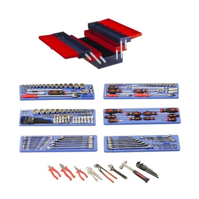 Genius Tools 190PCS 1/4" 3/8" & 1/2" Dr Metric&SAE Mechanic Tool Set Made Taiwan