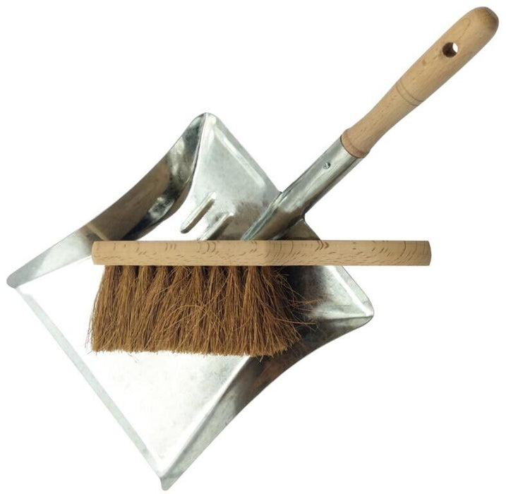 Force pro Metal Dustpan and Natural Brush Set NEW AU FREE SHIPPING