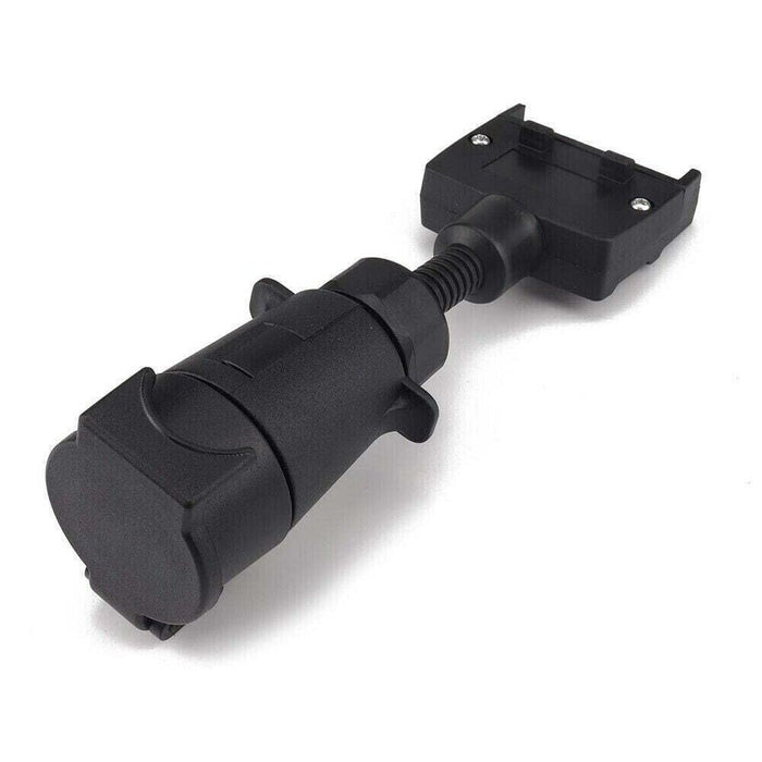 Car Trailer Adaptor 7 Pin Flat Male plug to 7 Pin Large round Female socket-