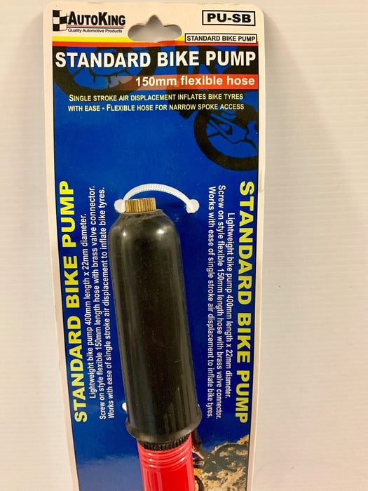 AUTO-KING PUSH BICYCLE AIR PUMP Bike 150mmL Hose  Inflator Portable Cycling Tyre