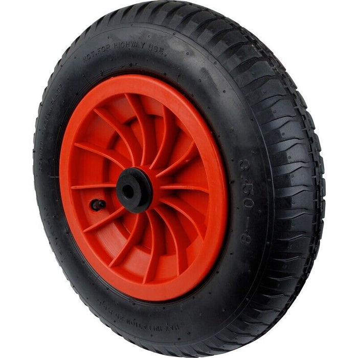 2PC x 16" Wheel Barrow Wheel Plastic 25mm Shaft Wheelbarrow Tyres Plastic Rim