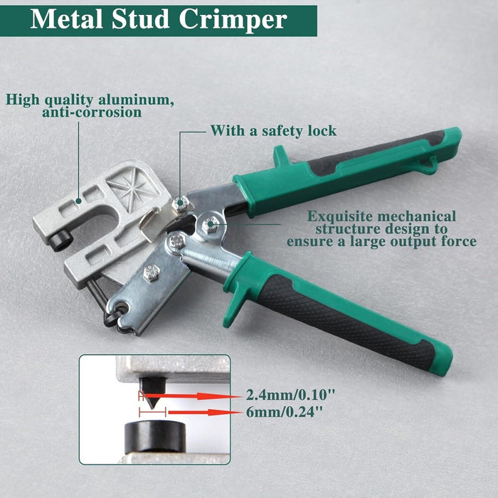 Stud Crimper 10In Handle Stud Crimper Plaster Drywall Tool For Fastening Metal