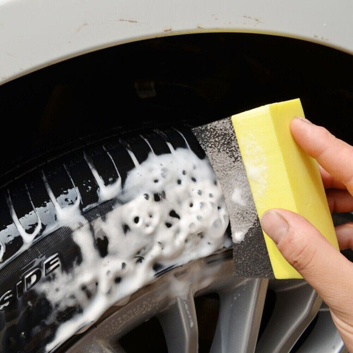 2X Car Wheel Tyre Waxing Clean Sponge Brush Pad Tire Dressing Applicator Brush