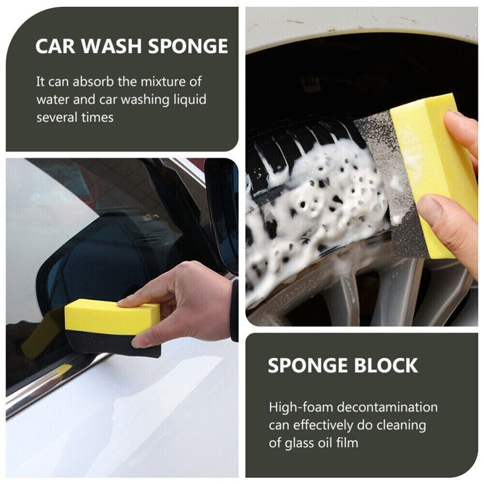 2X Car Wheel Tyre Waxing Clean Sponge Brush Pad Tire Dressing Applicator Brush