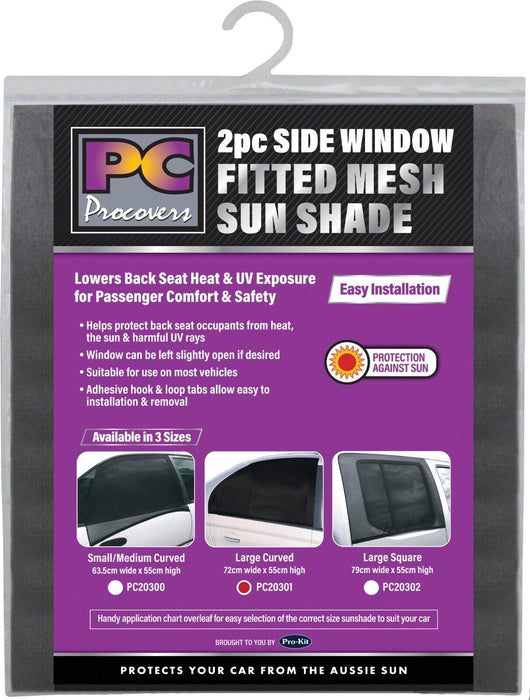 2x Universal Car Window Sun Shade Sock Cover UV Blocker Protection VIC