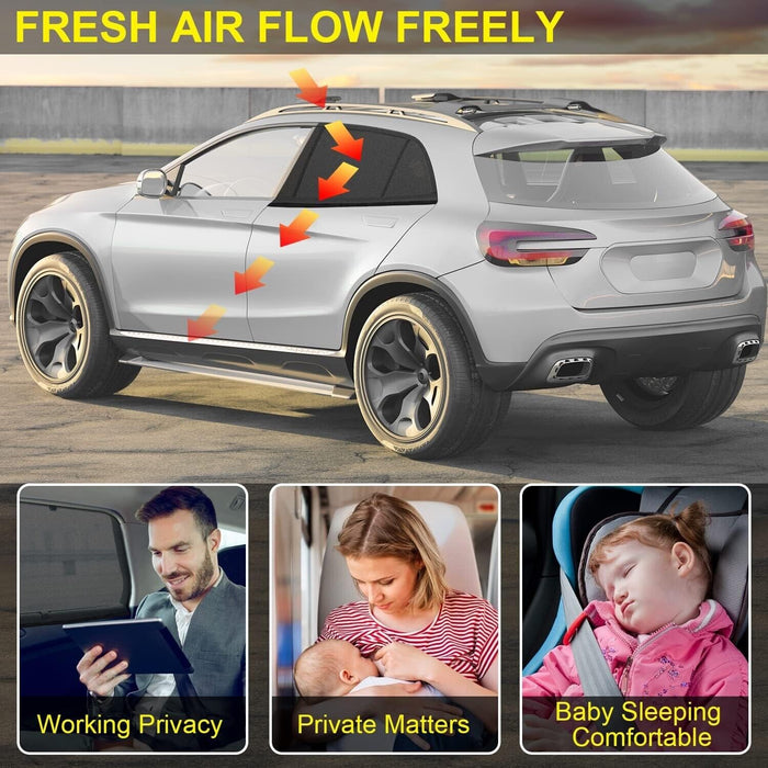 2x Universal Car Window Sun Shade Sock Cover UV Blocker Protection VIC