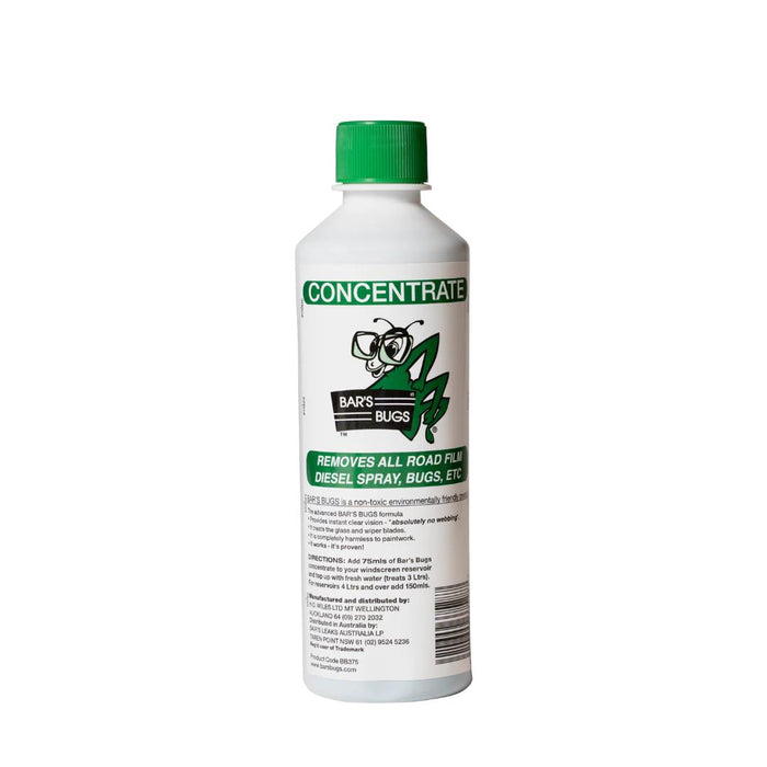 x3 Bar's Bugs Windscreen Cleaner 375ml Concentrate BB375 - High Quality & Proven