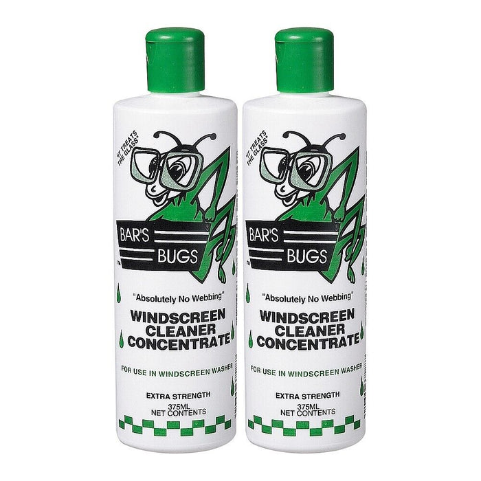 Bar's Bugs Windscreen Cleaner 2 Pack 3x 375ml Concentrate BB375