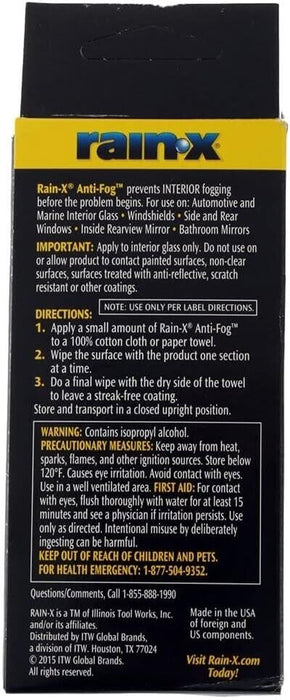 RainX Anti Fog Interior Glass Treatment 103ml Automotive Home Bathroom Mirrors