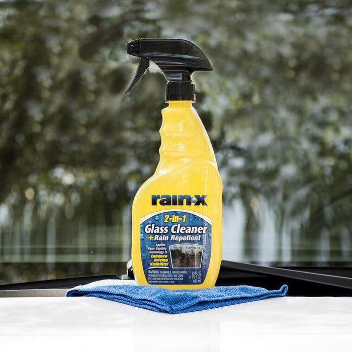 RainX Glass Cleaner + Rain Repellent 2in1 680ml Repels Windscreen Water