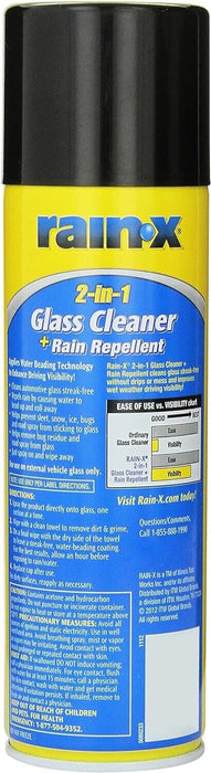 Rainx Glass Cleaner & Repellent 510g 2-in-1 Aerosol Streak Free