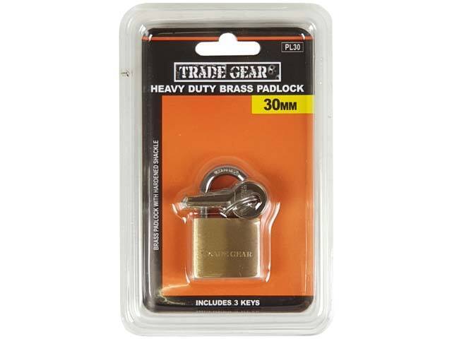 TRADE GEAR Keyed Alike Padlock 30 40 50 60mm Brass All Same Key 3 Keys