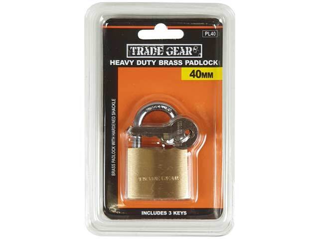 TRADE GEAR Keyed Alike Padlock 30 40 50 60mm Brass All Same Key 3 Keys