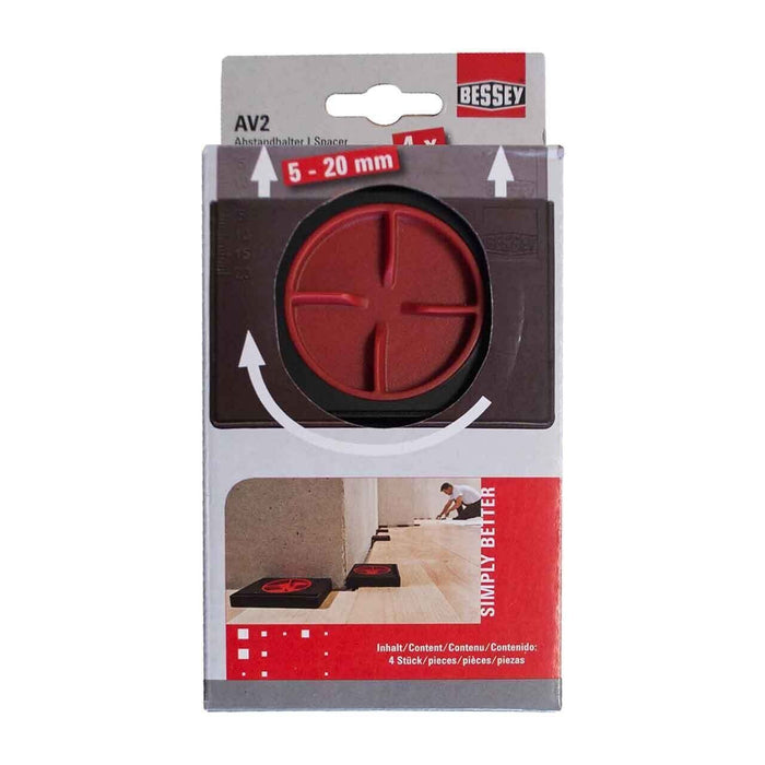 BESSEY Adjustable Floating Floor Spacer Kit-4Pack-Parquet Laminate Panel
