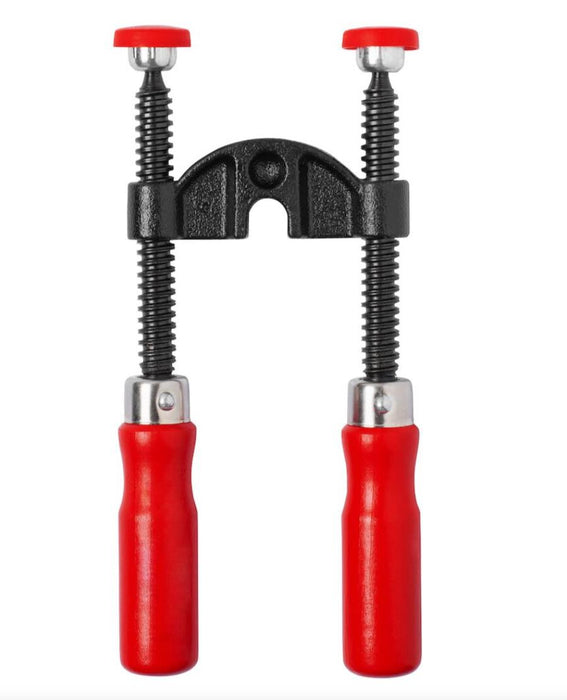 Bessey KT5-2 Edge clamp with two wooden handle, Black/Red/Silver