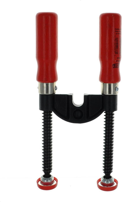 Bessey KT5-2 Edge clamp with two wooden handle, Black/Red/Silver