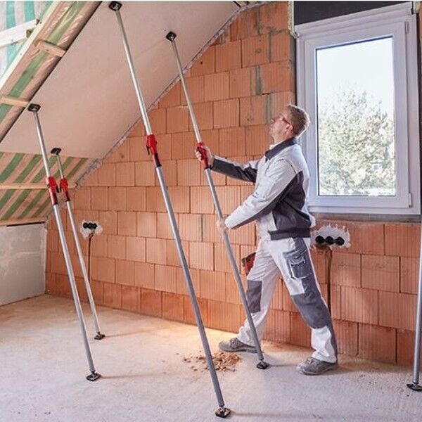 Bessey 2500/3000/3700mm Telescopic Drywall Support non-slip PVC -45° to +45°