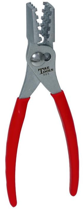 T&E Tools 8" long Red Vinyl Grip Combination Slip Joint Pliers Made in Taiwan