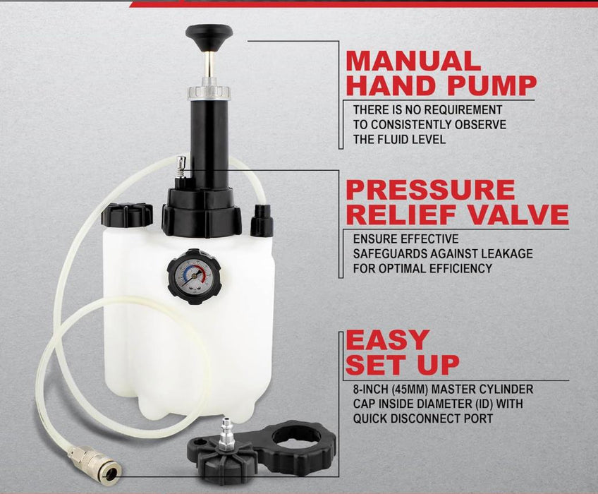 T&E Tools  Hand Pump Pressure Brake Bleeder Made in Taiwan WH505H